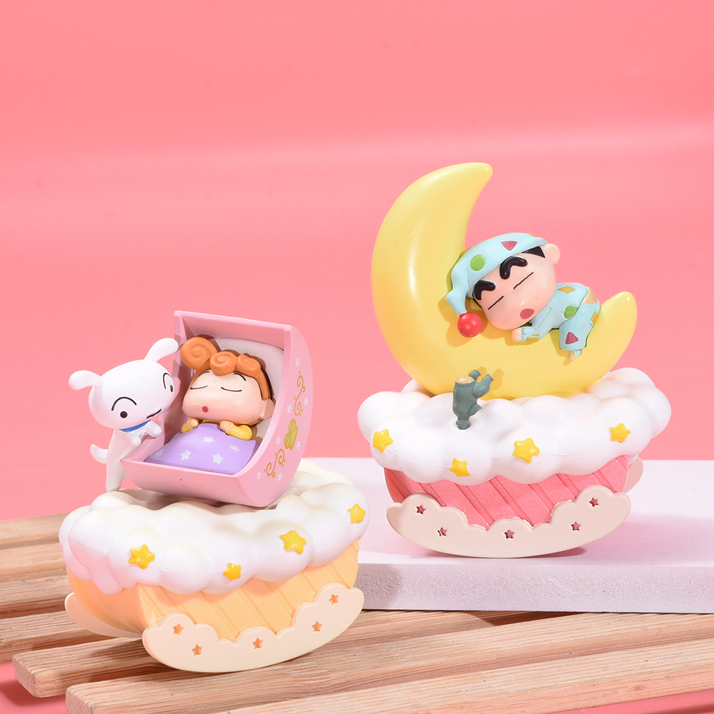 Re-ment晚安蜡笔小新睡衣之夜小新睡眠盒蛋动漫周边车载摆件礼物 - 图1