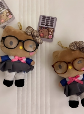日本代购黑皮JK制服凯蒂猫挂件