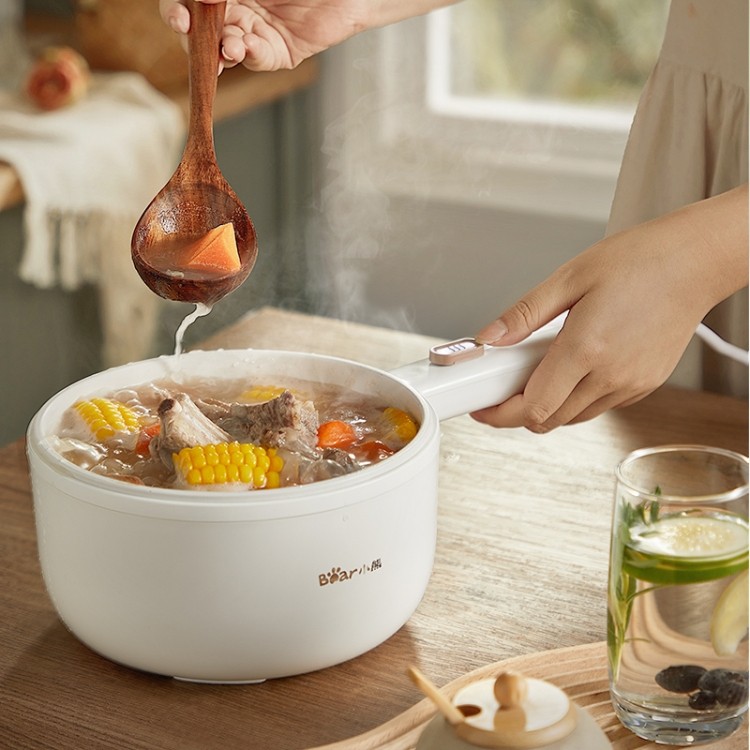 小熊电火锅电煮锅宿舍家用多功能一体电热小型电锅1.6升全新正品,淘宝优惠券,粉丝福利购,淘宝优惠卷