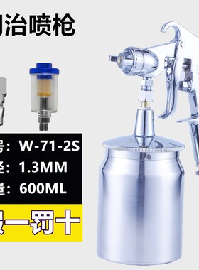日本明治W-71上下壶W-77油漆喷枪气动乳胶漆高雾化家具汽车喷漆枪