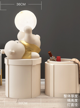 元气熊夜灯摆件收纳装饰两不误