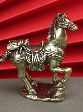 纯铜马上赢摆件马上发财马上蝇黄铜家居摆设客厅办公室装饰工艺品