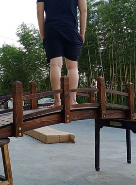 庭院防腐木桥碳化小桥拱桥古桥