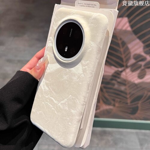 缎面纹理丝绒适用华为mate80promax手机壳mate70pro+高级感mate60简约纯色pura80pro新款荣耀magic8保护套女 - 图3
