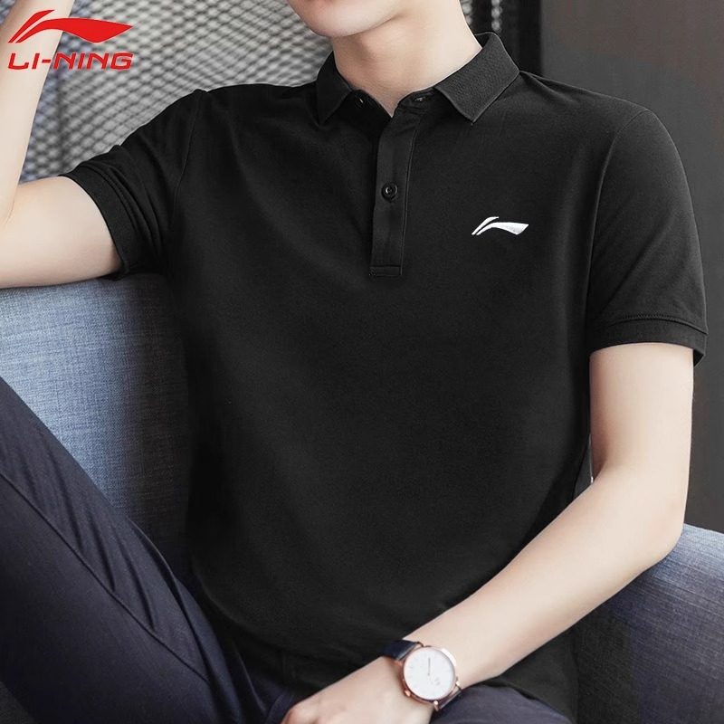 李宁polo衫短袖男夏季纯棉衬衣领运动半袖t恤白色翻领休闲上衣男,淘宝优惠券,粉丝福利购,淘宝优惠卷