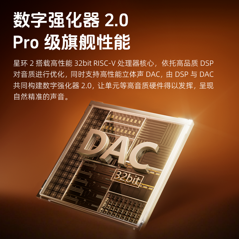 籁特易耳星环2入耳式蓝牙耳机2025新款超长续航无线降噪运动耳机