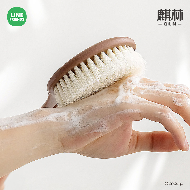 正品布朗熊洗澡刷子搓泥长柄软毛刷