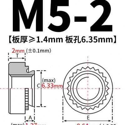 新款包邮不锈钢304压铆螺母铆钉卯螺CLS-M2/M2.5/M3/M4/M5/M6/M8/