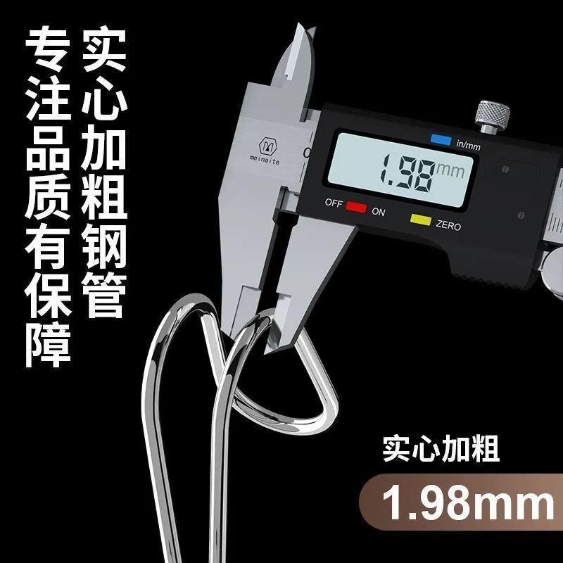 长尾挂钩钢线夹晾晒夹家用多功能可挂钩夹长尾挂钩夹不锈钢晾衣夹 - 图0