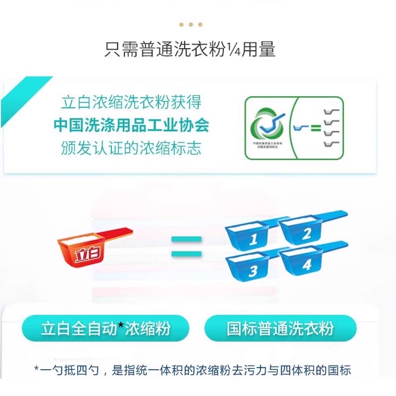 立白全自动浓缩无磷洗衣粉家用低泡易漂速溶除螨除菌抑菌皂粉桶装 - 图2