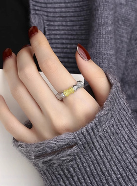 新款竹节唐草纹戒指国风设计感浮