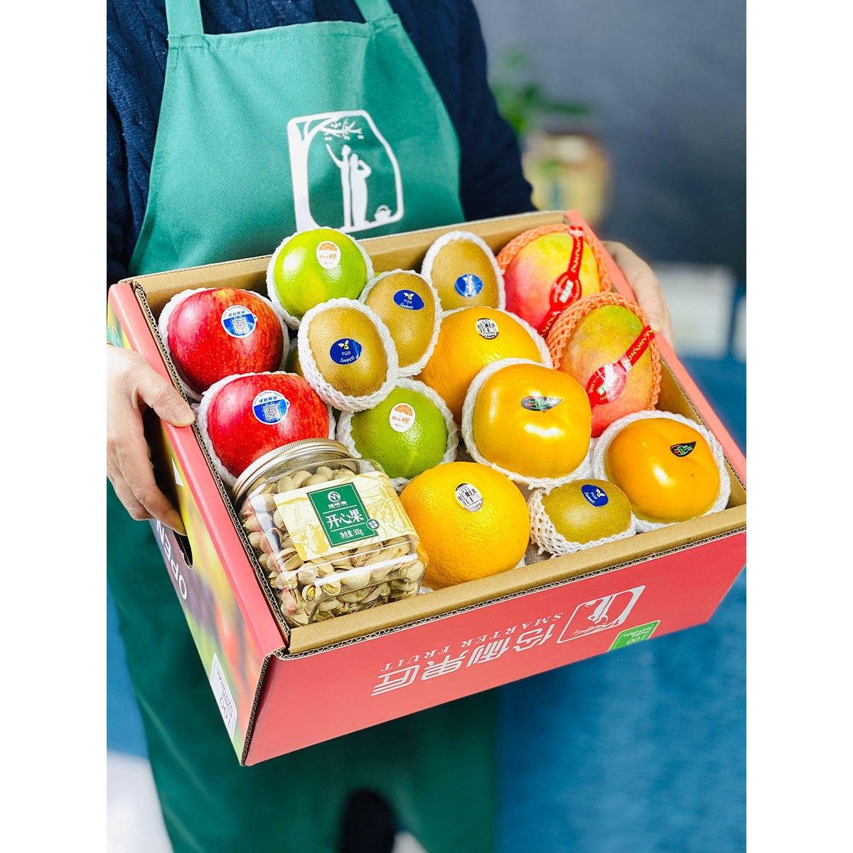 顺丰7斤坚果组合开心果混合新鲜水果进口苹果礼盒装团购送礼,淘宝优惠券,粉丝福利购,淘宝优惠卷