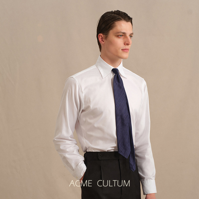 Acme cultum纯棉靛蓝染八字领原色丹宁牛仔衬衫男休闲长袖衬衣,淘宝优惠券,粉丝福利购,淘宝优惠卷