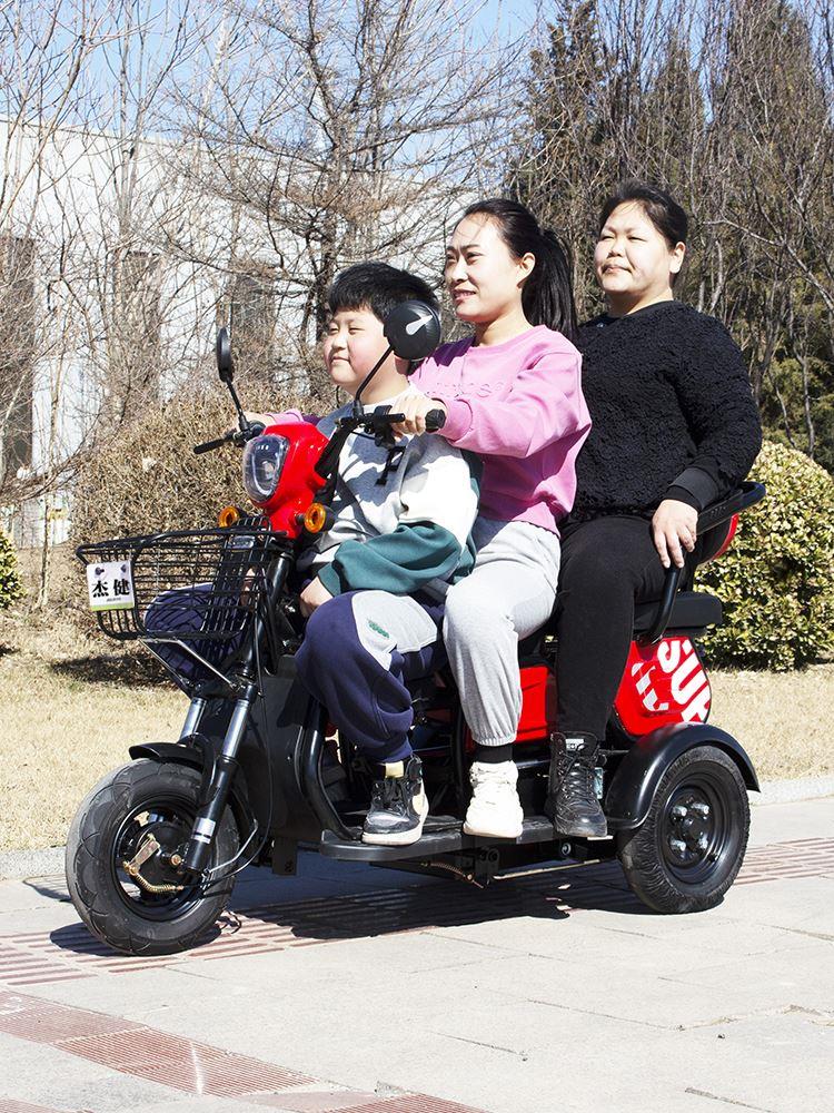 炫酷电动三轮车老力年人成小型家用女接电送亲孩子小型代瓶炫酷助 - 图1