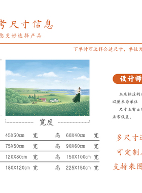 ins北欧风自粘画墙面装饰遮丑贴画卧室床头装饰画海报墙贴纸个性