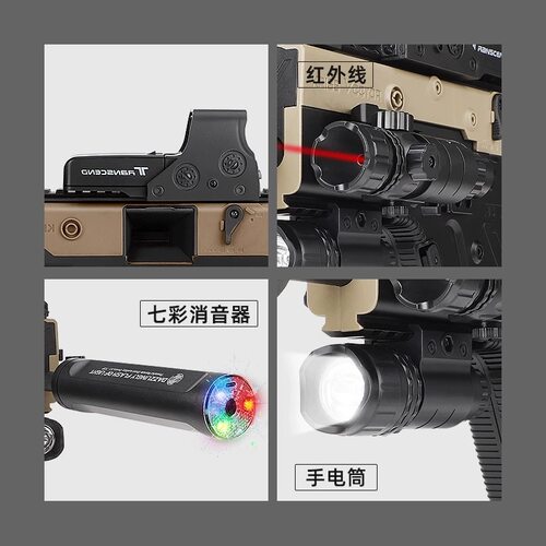 乐辉短剑维克托p90电动连发软弹枪儿童玩具枪男孩冲锋枪六一礼物 - 图0