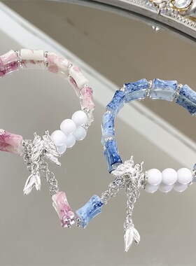 混合材质日韩爆款中式竹节手链