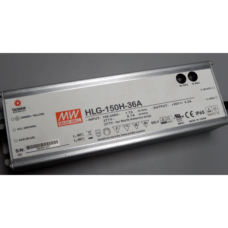 LED驱动器电源HLG-150H-24A 36A 4.2A 36V 防水开关电源24V 3.6A - 图1