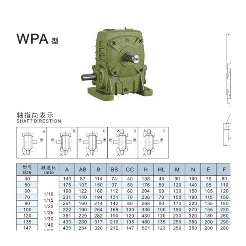 WPA WPS WPO WPX40 50 60 70 80 100 120 蜗轮蜗杆减速机减速器 - 图3