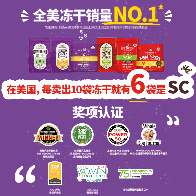 【TKX】美国进口SC星益生趣全价猫粮无谷营养低温烘焙RC冻干猫粮