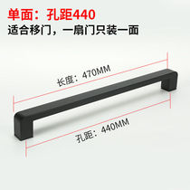 Deer Please Bolt Shower Room Handle Black Glass Door Sepp square handle punching cool room thickened L-type bathroom pull