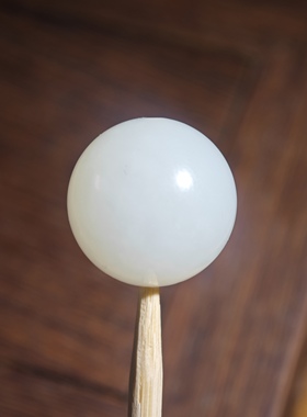 正宗新疆和田玉籽料红皮白肉16mm圆珠单珠天然玉石高档配珠顶珠