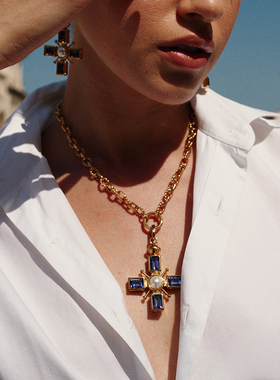 RetroChic拜占庭十字架项链