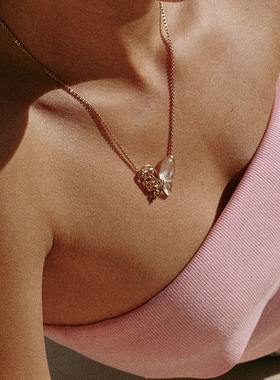 【圣诞礼物】RC Retro Chic意大利复古时尚首饰 水晶蝴蝶项链