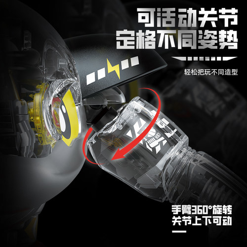 费米铁甲小宝正版授权鲨鱼辣椒拼装机器人积木玩具男孩子手办玩偶 - 图3