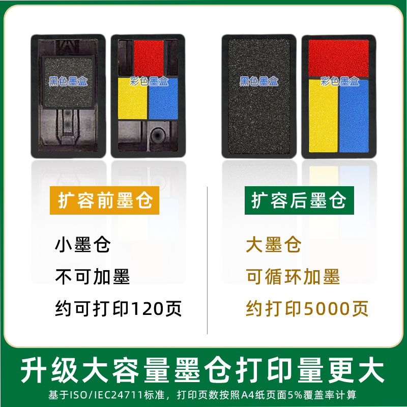 彩虹树适用惠普805墨盒可加墨连喷连供大容量2700/2721/2720/2723/2729/2330/2332/1210/1212/2722打印机墨盒-图0