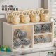 Cup holder storage rack dustproof sliding door storage cabinet