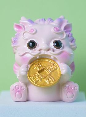 可爱貔貅招财摆件麒麟汽车车载办公室桌面装饰玩偶小摆件开业礼物