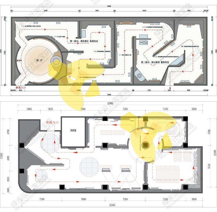 文化展厅展馆室内平面布局企业科技展览馆方案设计CAD平面布置图 - 图0