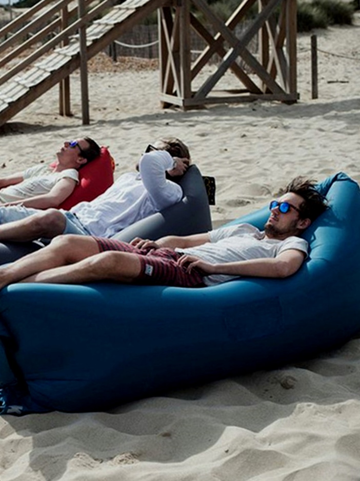 清货网红露营睡袋办公公园休闲座椅户外懒人充气沙发沙滩空气睡袋 - 图0