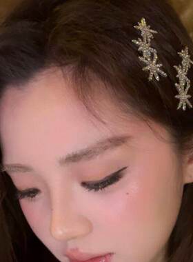 八芒星闪钻发夹女刘海前额侧边夹发饰2026新款高级感鸭嘴夹子发卡