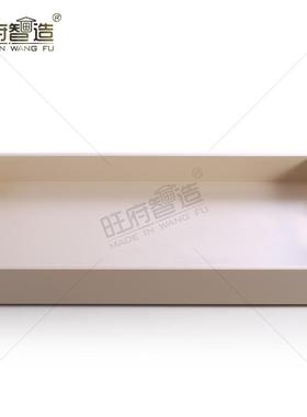 简约轻奢新中式样板房间酒店客厅茶几实木创意收纳装饰摆件长托盘