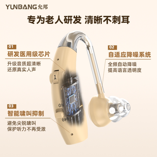 助听器老人专用耳聋耳背中老年耳背式中重度声音放大器旗舰店正品 - 图0