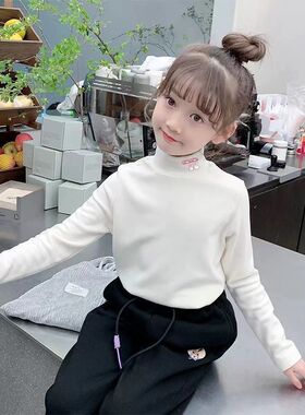 女童半高领德绒打底衫202
