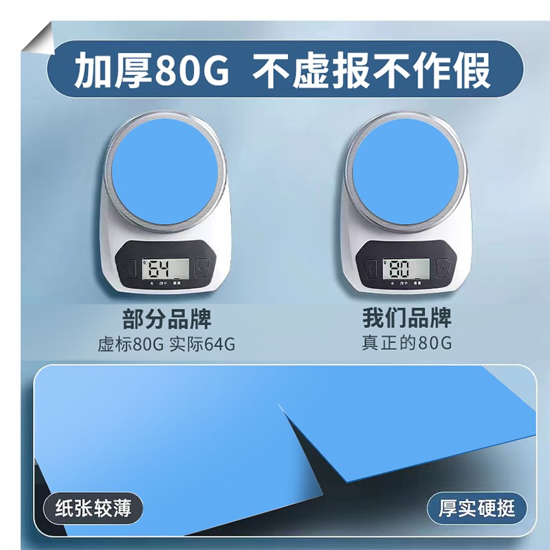 工程蓝图纸80g蓝色a3数码专用打印纸A2工程纸a4双面蓝卷筒纸2寸芯 - 图1