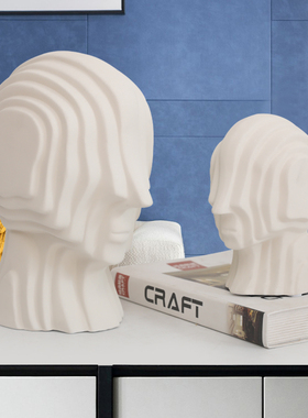 创意家居装饰摆件陶瓷工艺品客厅玄关电视机柜装饰品抽象人物设计