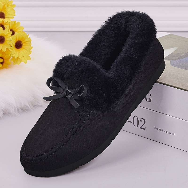 豆豆鞋女冬加绒保暖老北京布鞋软底一脚蹬防滑时尚懒人新款毛毛鞋,淘宝优惠券,粉丝福利购,淘宝优惠卷