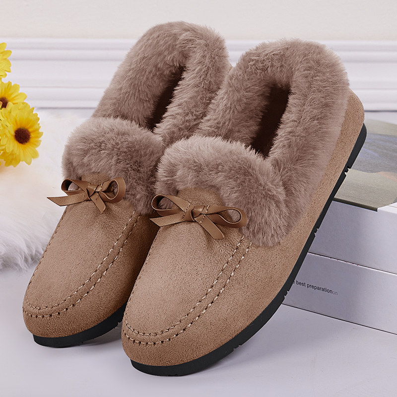 豆豆鞋女冬加绒保暖老北京布鞋软底一脚蹬防滑时尚懒人新款毛毛鞋,淘宝优惠券,粉丝福利购,淘宝优惠卷