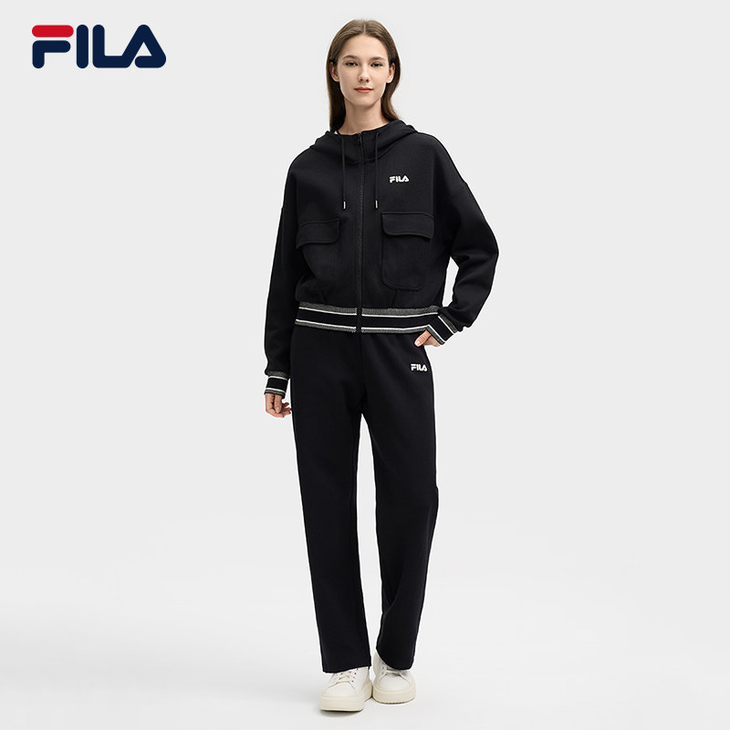 FILA 斐乐官方女士针织长袖外套2025春新款时尚宽松休闲连帽上衣,淘宝优惠券,粉丝福利购,淘宝优惠卷