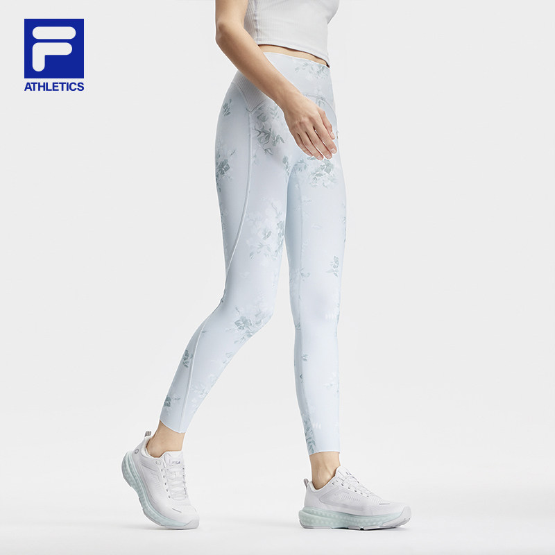 FILA 斐乐官方女士针织打底裤2024春季新款健身运动瑜伽裤紧身裤,淘宝优惠券,粉丝福利购,淘宝优惠卷