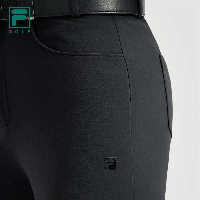 FILA 斐乐官方女士梭织长裤2025冬新款高尔夫运动简约基础微喇裤 - 图3