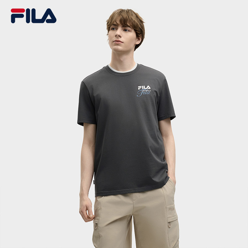 FILA 斐乐官方男子针织短袖衫2025夏新款时尚休闲纯棉凉感舒适T恤,淘宝优惠券,粉丝福利购,淘宝优惠卷