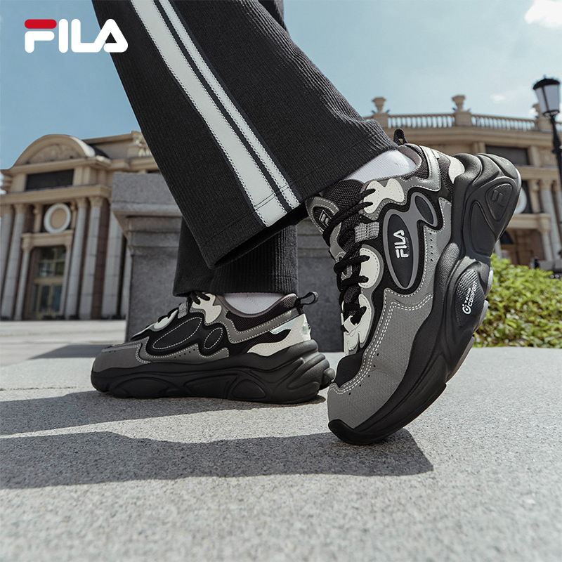 FILA 斐乐MARS 1S+复古运动鞋2023冬季火星鞋跑步鞋女老爹鞋 - 图0