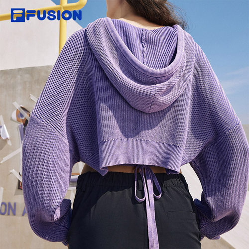 FILA FUSION斐乐潮牌女编织两件套2024春新毛衣 - 图0