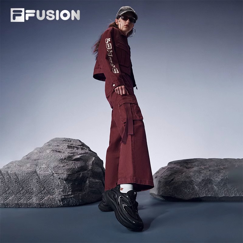 FILA FUSION斐乐潮牌BUZZARD陨石鞋女鞋老爹鞋2023厚底休闲鞋 - 图2