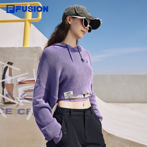 FILA FUSION斐乐潮牌女编织两件套2024春新毛衣 - 图1